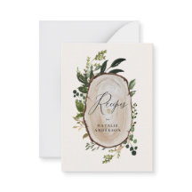 presupuesto Tarjeta de receta de rebanada de mader