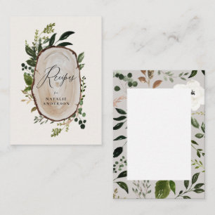 presupuesto Tarjeta de receta de rebanada de mader