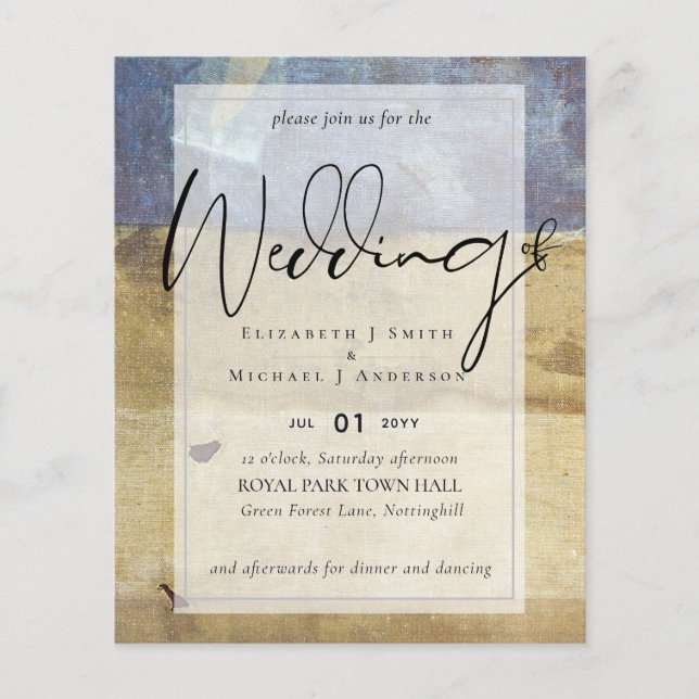Presupuestos Papel de volante Navy Wedding Invitan (Frente)