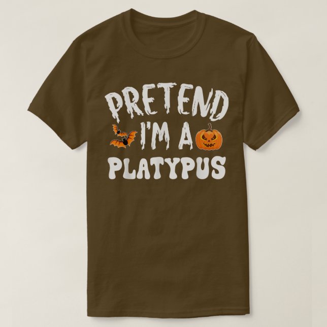 Pretendan Que Soy Un Platypus Halloween Vestidos H (Diseño del anverso)