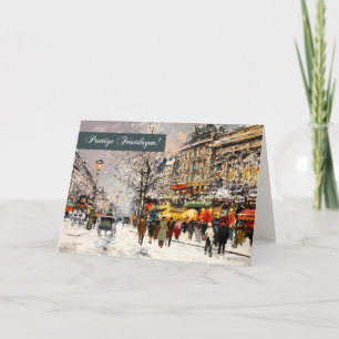 Prettige Kerstdagen. Tarjetas de navidad en holand