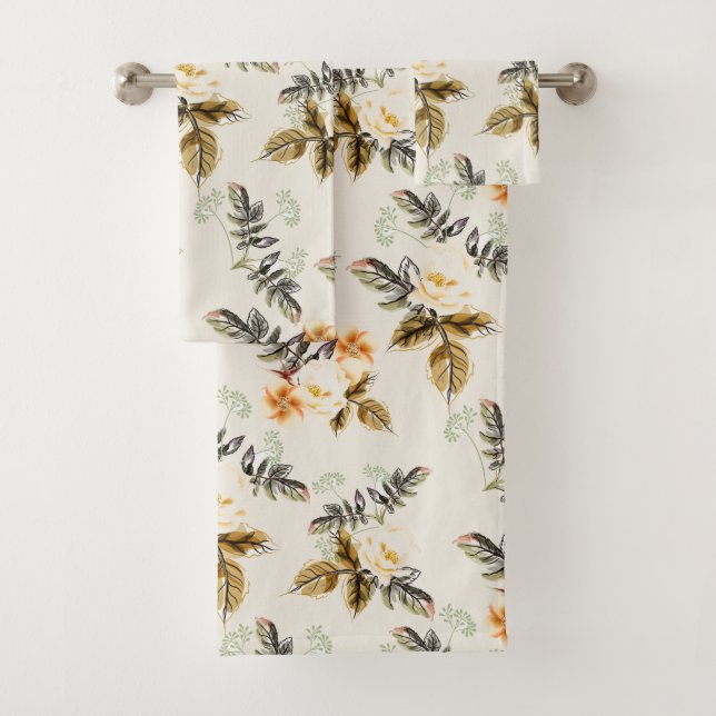 Pretty Brown Floral Fall Winter Matching  (In situ)