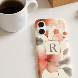 Pretty Flower Monogram Template Personalized