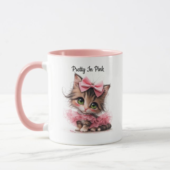 Pretty In Pink. – Taza de Gatito (Izquierda)