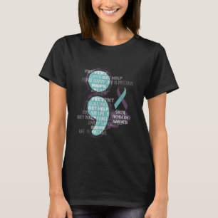 Prevención del suicidio en la camiseta con concien