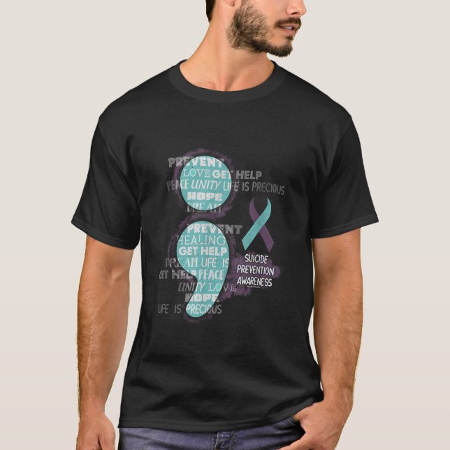 Prevención del suicidio en la camiseta con concien (Anverso)