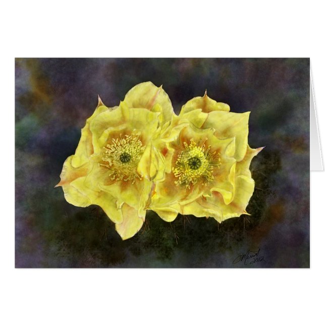 Prickley Pear Flowers (Anverso (Horizontal))