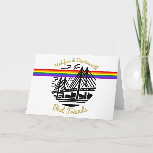 Pride Halifax Dartmouth mejores amigos tarjeta de  (Anverso)