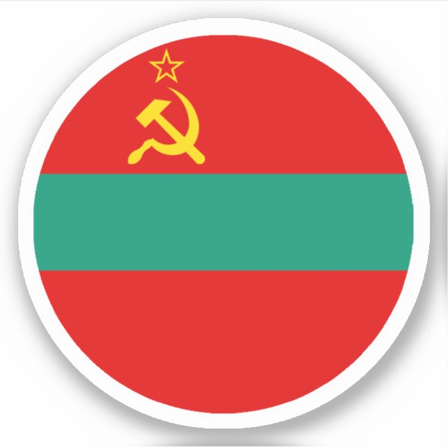 Pridnestrovie / Pegatina de la bandera de Transnis (Anverso)