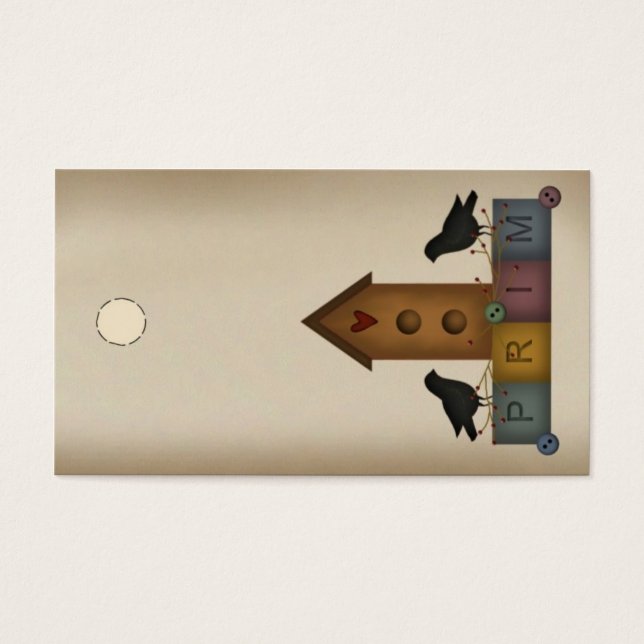 Prim Birdhouse Hang Tag (Frente)