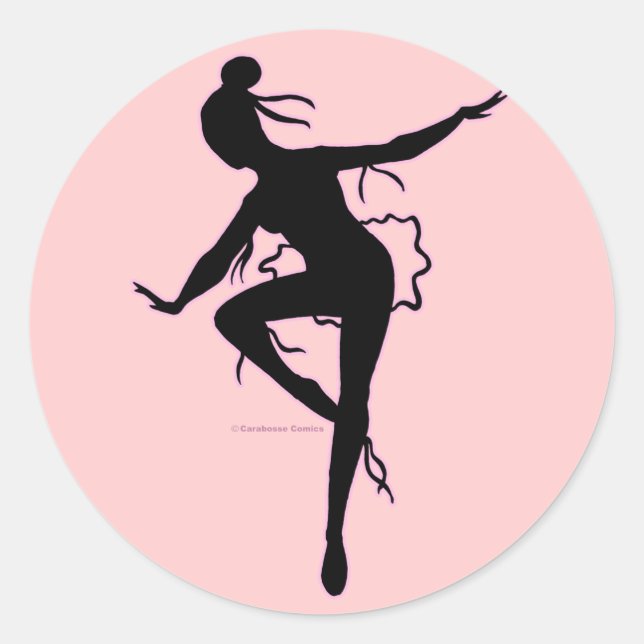 Prima Ballerina Silhouette Pegatina (Anverso)