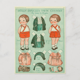 Prima de Dolly Dingle Muñecas de Papel Tarjeta Pos