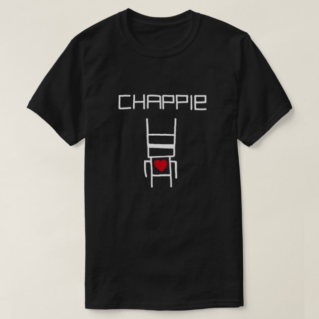 Prima de la versión blanca de la camiseta Chappie  (Diseño del anverso)