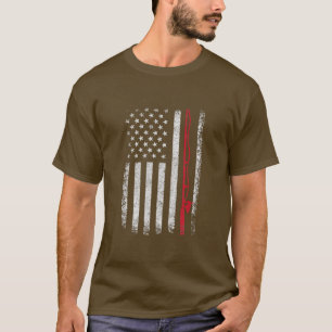 Prima de pesca de vintage de camiseta de pesca de 