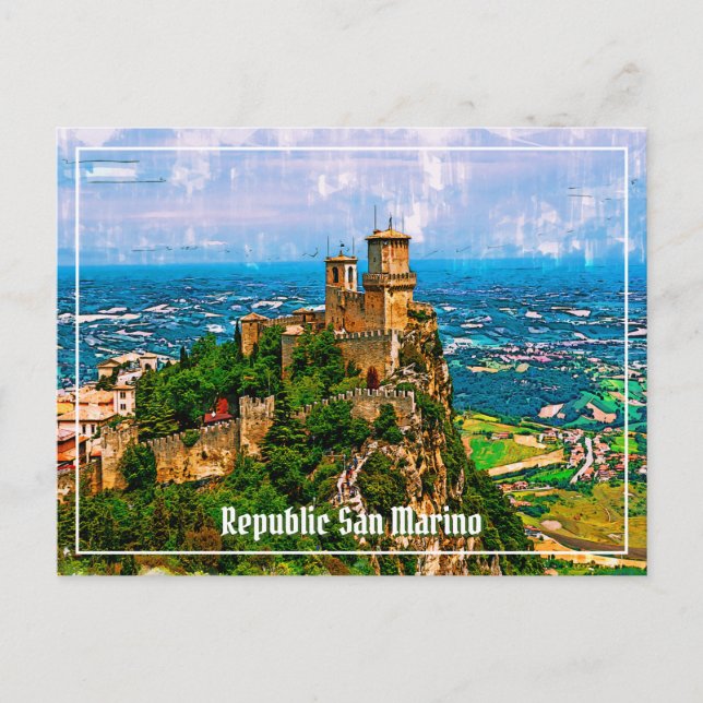 Prima Torre Guaita. República San Marino. Postal (Anverso)