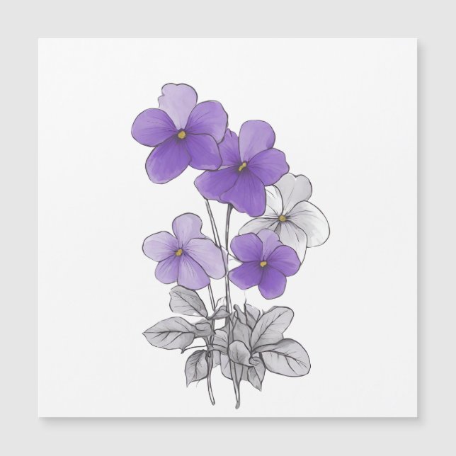 Primavera 27 flores, dibujo de líneas, minimalista (Anverso)
