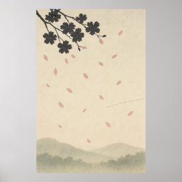 Primavera 3, Petals en el viento, impresión estaci