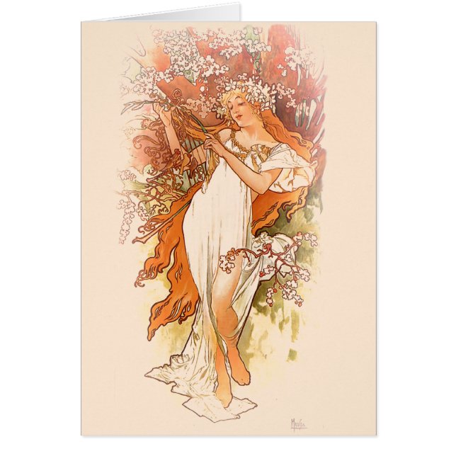 Primavera - Alphonse Mucha Art Nouveau (Frente)