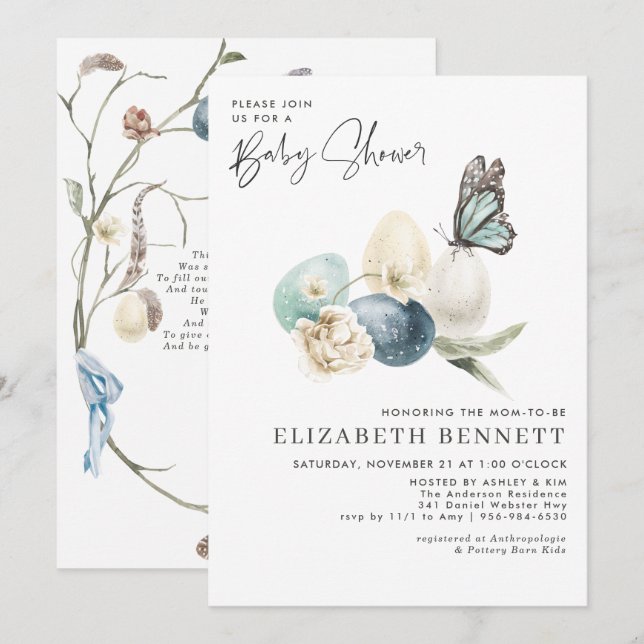 Primavera | Baby Shower de Pascua (Anverso / Reverso)