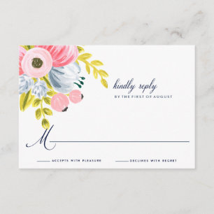 Primavera Bloom Watercolor Floral Wedding RSVP