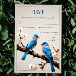 Primavera Bluebirds Wedding RSVP