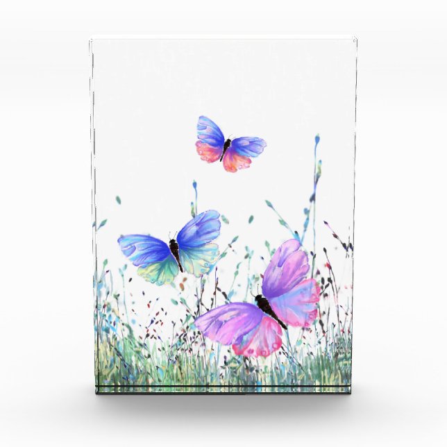Primavera de bloqueo de foto de mariposa volando (Anverso)