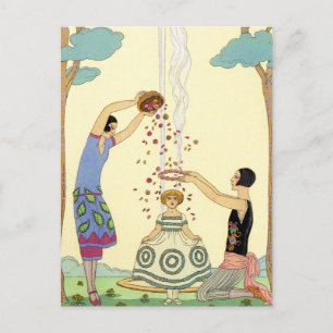 Primavera de Francia: postal Art Deco