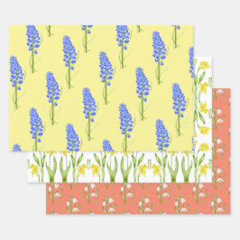 Primavera de la tierra sobre hojas de papel envuel