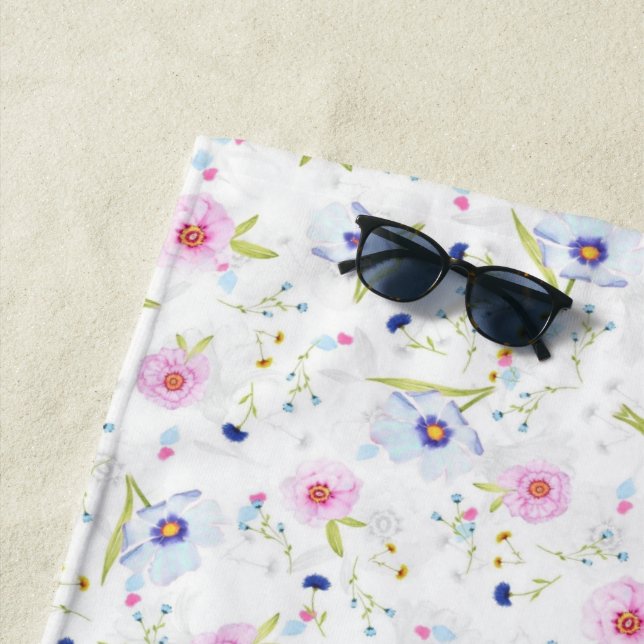 Primavera de toalla de playa floral (In situ)