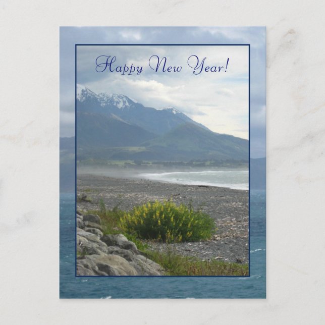 Primavera en una postal de Kaikoura Beach (Anverso)