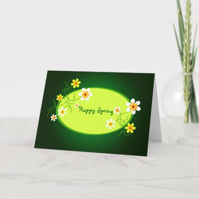 Primavera feliz - tarjeta (Anverso)