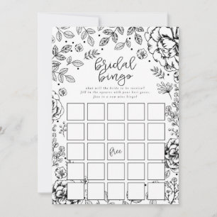 Primavera Floral Bridal Shower Bingo Game Card