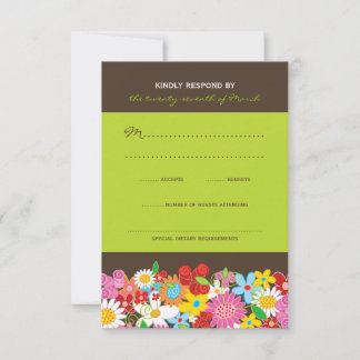 Primavera Flores Jardín Boda caprichosa RSVP