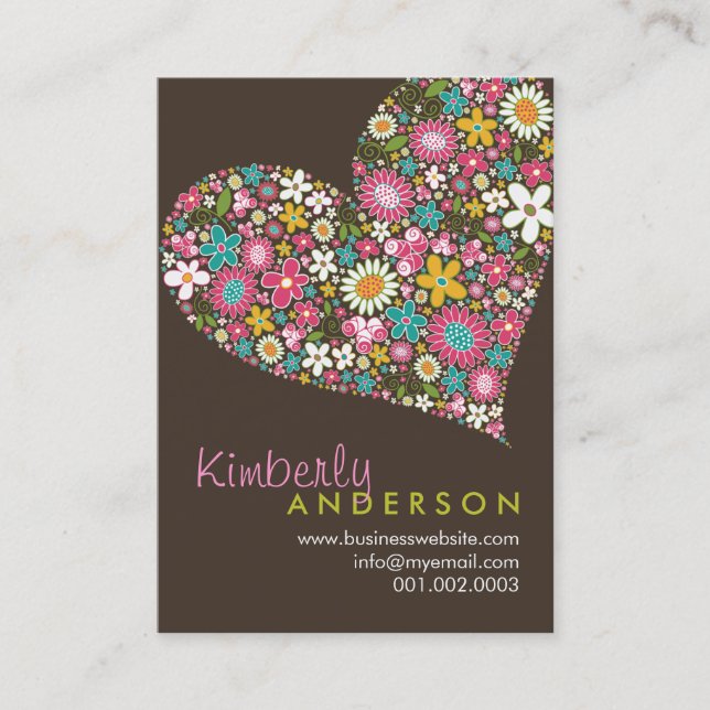 Primavera Flores tarjeta de perfil de Valentine Lo (Anverso)