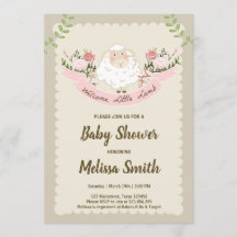 Primavera rosa del Chica de la invitación de Lamb 