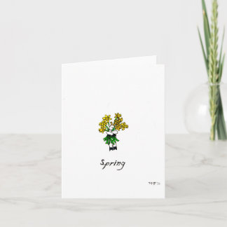 "Primavera", tarjeta de felicitación en blanco