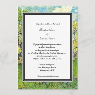 primavera, verano invitación a la boda. van Gogh