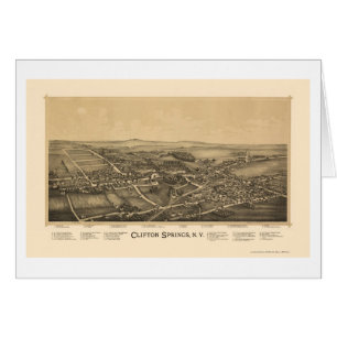 Primaveras de Clifton, mapa panorámico de NY -