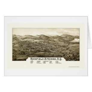 Primaveras de Richfield, mapa panorámico de NY -