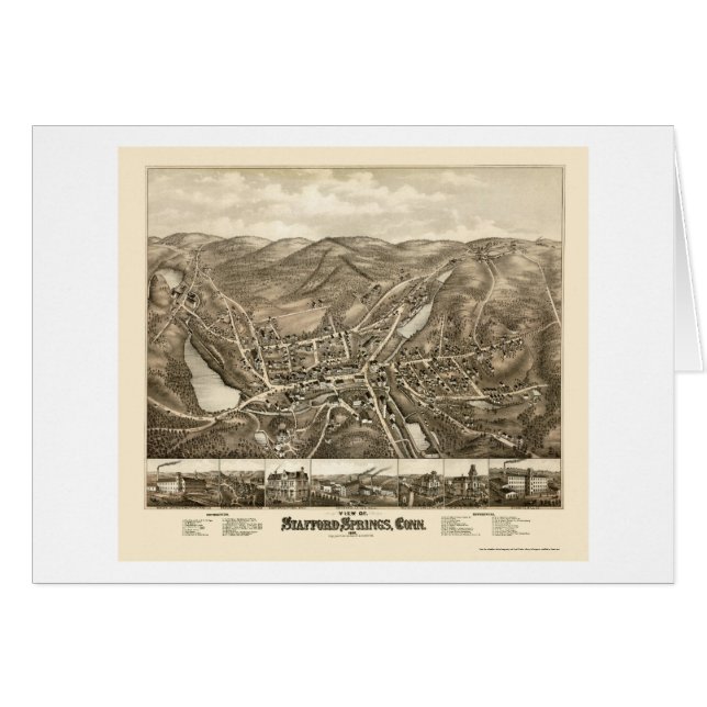 Primaveras de Stafford, mapa panorámico del CT - (Anverso (Horizontal))