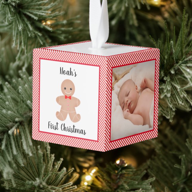 Primer adorno navideño del bebé personalizado (Árbol)