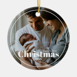 Primer adorno navideño del bebé personalizado