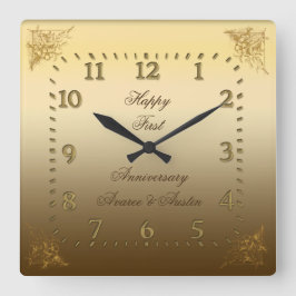 Primer aniversario Boda reloj elegante