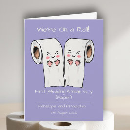 Primer aniversario de boda Tarjetas divertidas de