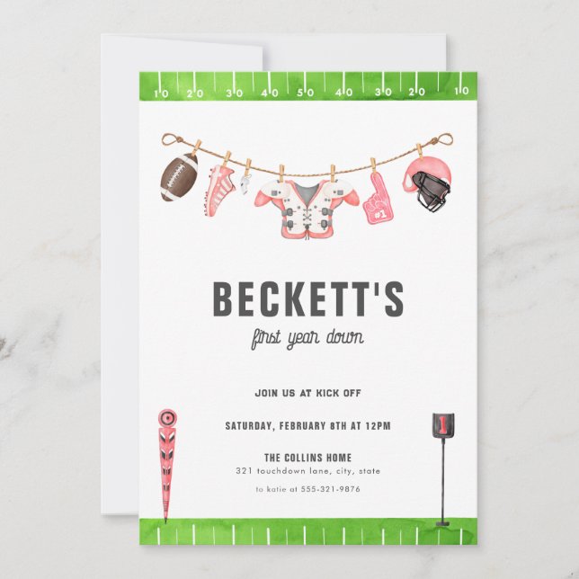 Primer año por invitación al cumpleaños del fútbol (Anverso)