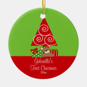 Primer árbol de navidad del ornamento del navidad
