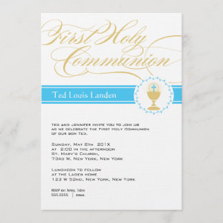 Primer azul de las invitaciones el | de la