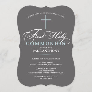 Primer azul elegante de la invitación de la