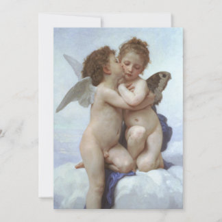 Primer beso de Bouguereau, antiguos ángeles victor
