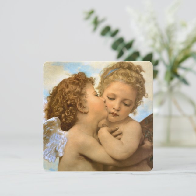 Primer beso (detalle de ángel) de Bouguereau (Anverso de pie)